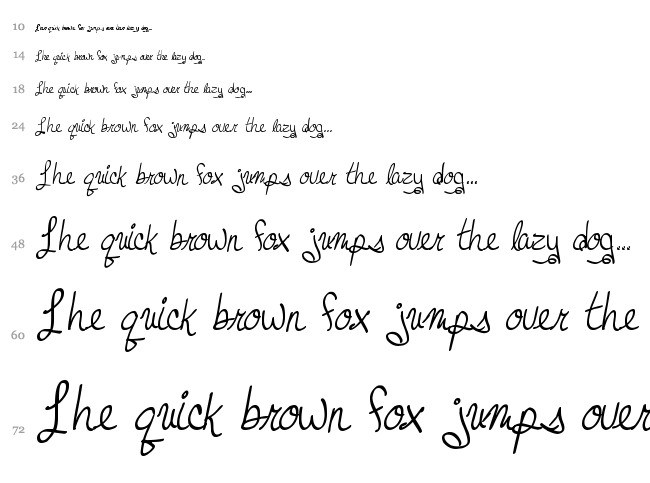 MTF Dreamie font waterfall